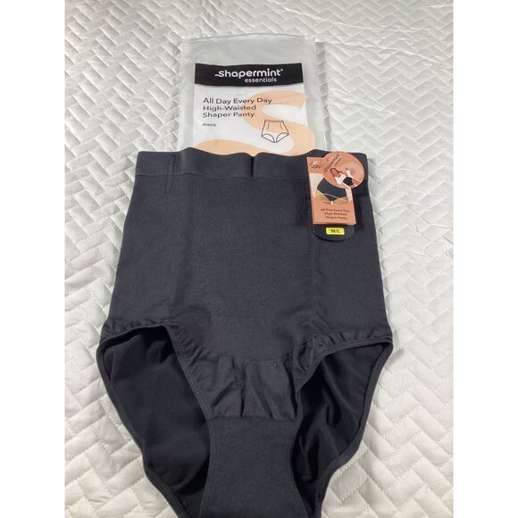 Shapermint Essentials All Day High-Waisted Shaper Womens Black Panty M/L Fit New - Picture 1 of 6